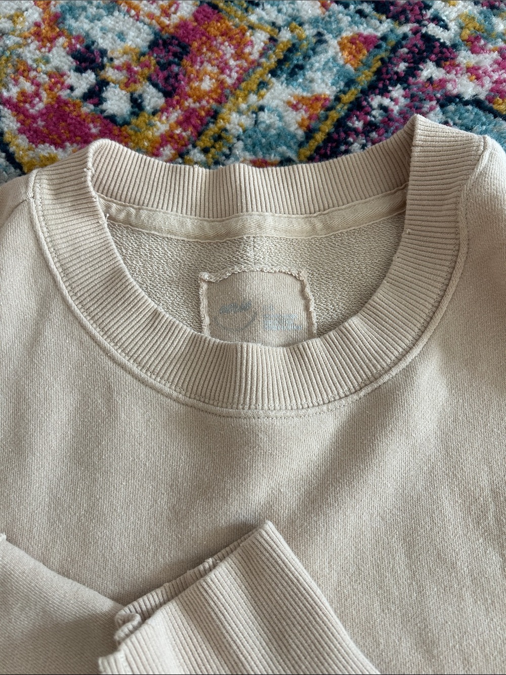 Aerie Oversized Soft Cream Crewneck - Picture 4 of 4